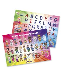 JUBI - Bogstav-plakat A3 med kropsfonemer
