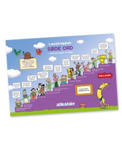 Søde ord læsetrappen – A2 plakat